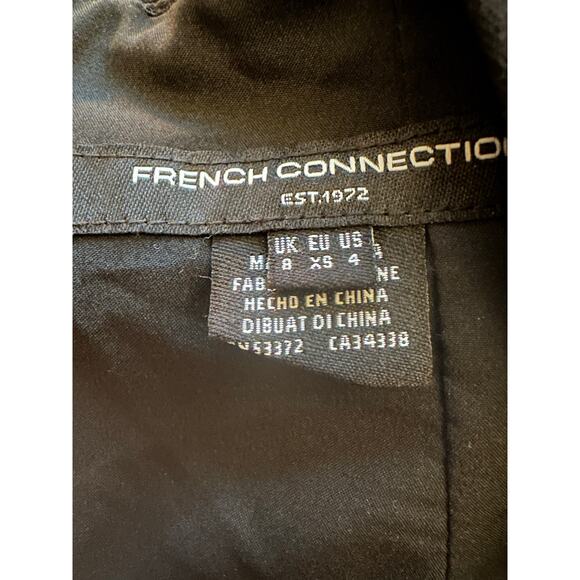 French Connection Whisper Ruth Square Neck Mini Dress – Black – Sz 4 Minimalist - Picture 6 of 9